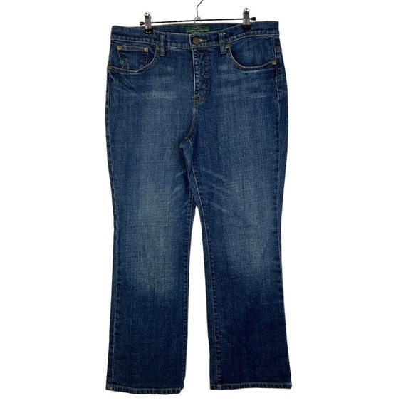 Lauren Ralph Lauren Petite Dark Blue Wash Bootcut Jeans 12P - Picture 1 of 3